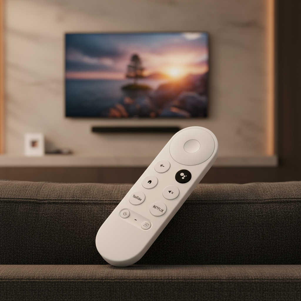 Controle Remoto Universal por Voz para Google Chromecast 4K Snow Smart TV Substituição G9N9N GA01920-US