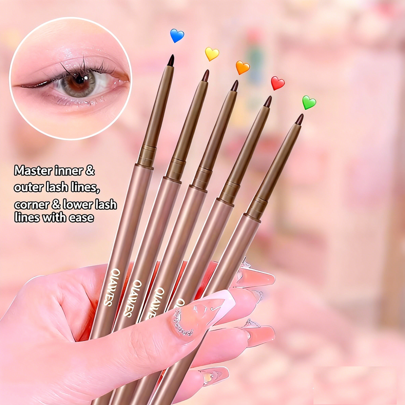 Lápis Delineador QIAWES - 4 Cores, à prova d'água, à prova de borrões, indispensável para maquiagem de festa de feriado