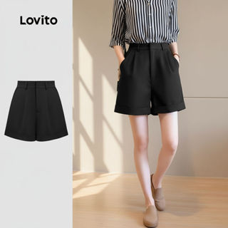 Lovito Short Feminino Casual Plissado Verão/Primavera L177AD709 em Oferta na Shopee