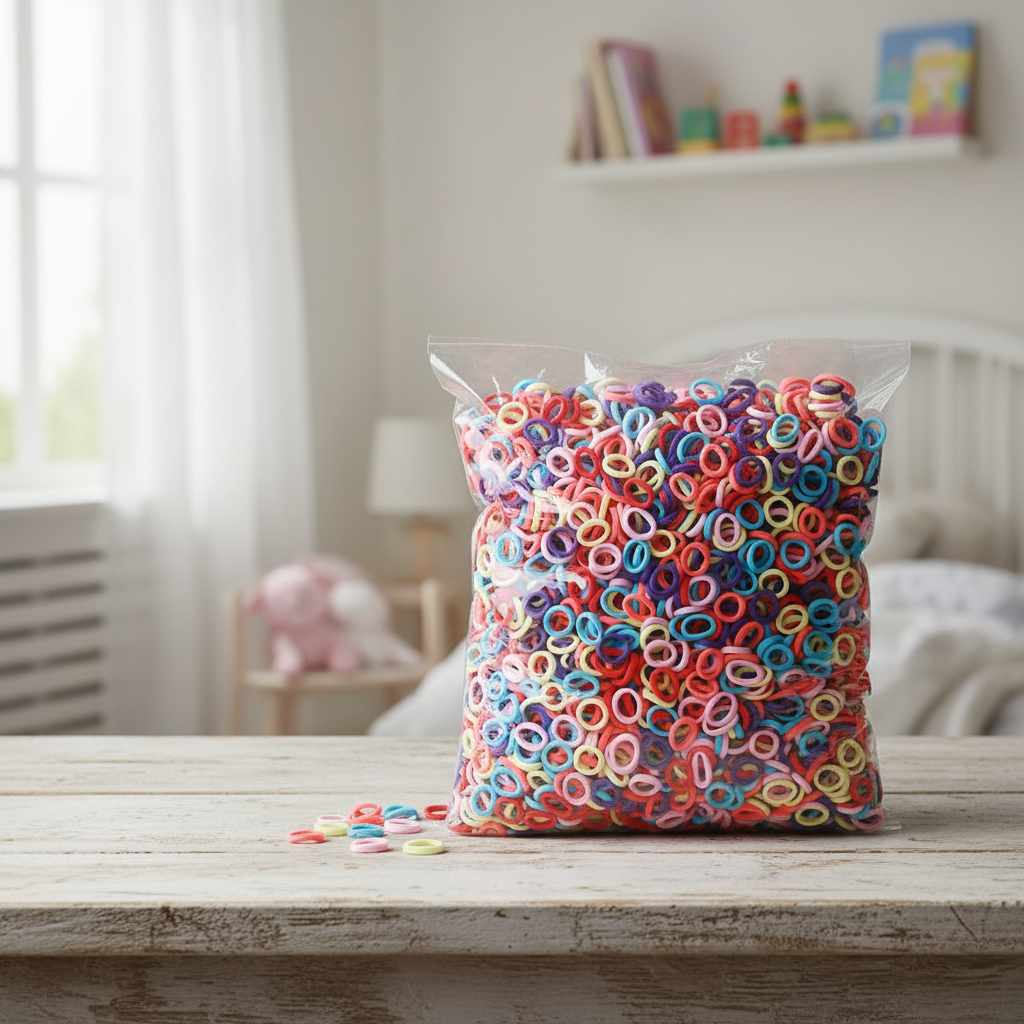  100/300 Peças de Elásticos de Cabelo para Meninas, Mini Faixas de Nylon Coloridas para Crianças, Porta Rabos de Cavalo