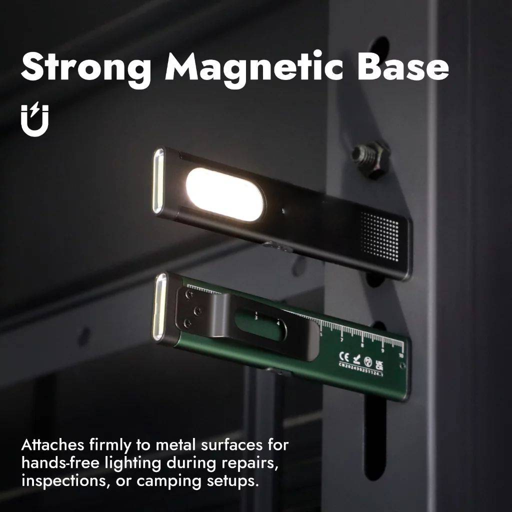 Lanterna T7 EDC, recarregável USB-C, LED magnético, lanterna de bolso para camping e reparos