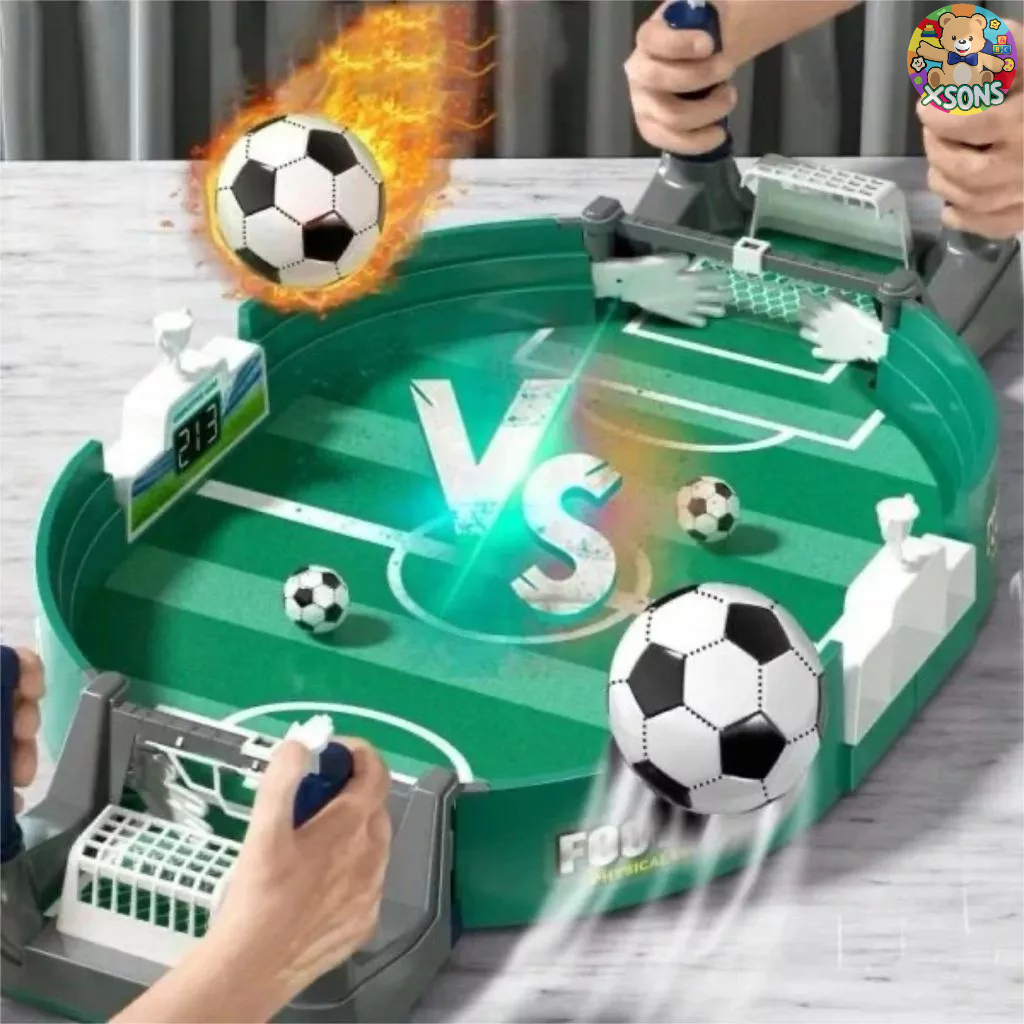 Jogo De Futebol De Mesa Infantil 2 Jogadores Brinquedo Push-To-Hoot Interativo Pai-Filho Com Montagem DIY Material ABS 2