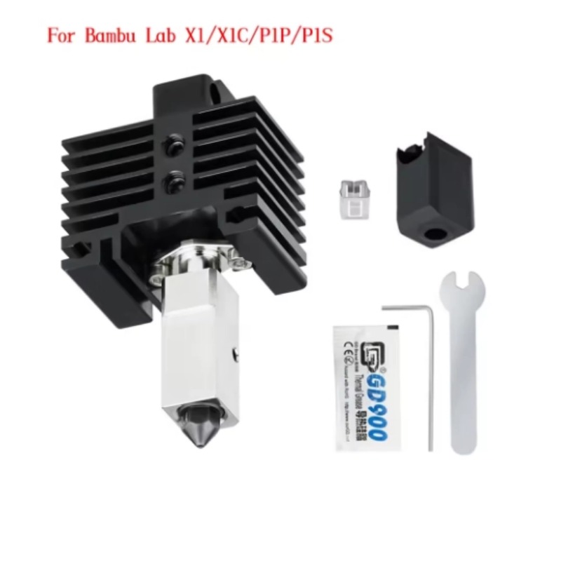 Kit Hotend V2 Garganta de bimetal Bico de aço endurecido Acessórios para impressoras 3D para Bambu Lab P1P X1C