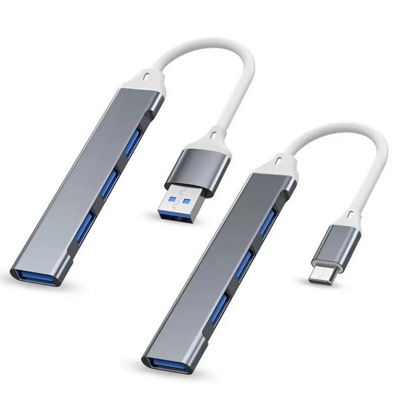 Hub USB 3.0 Tipo C OTG com 4 Portas para MacBook Pro Air, PC e Laptop