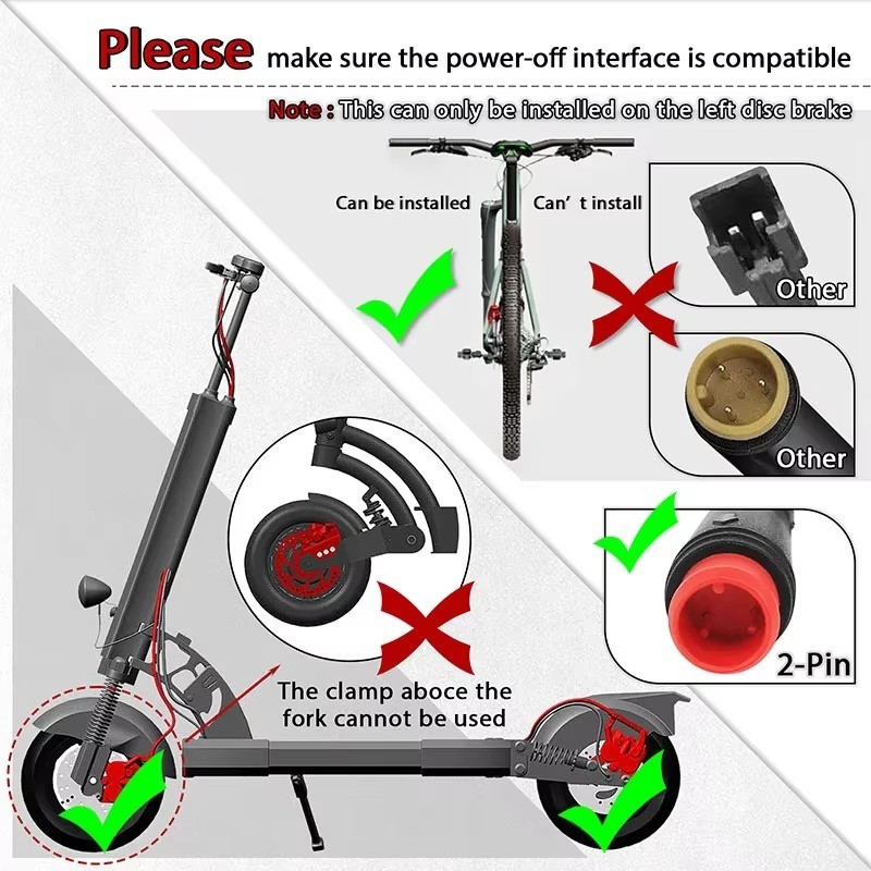 Conjunto de Freio a Disco BUCKLOS para Bicicleta Elétrica com Freio a Disco Hidráulico de Corte de Energia com 160 · foto 2