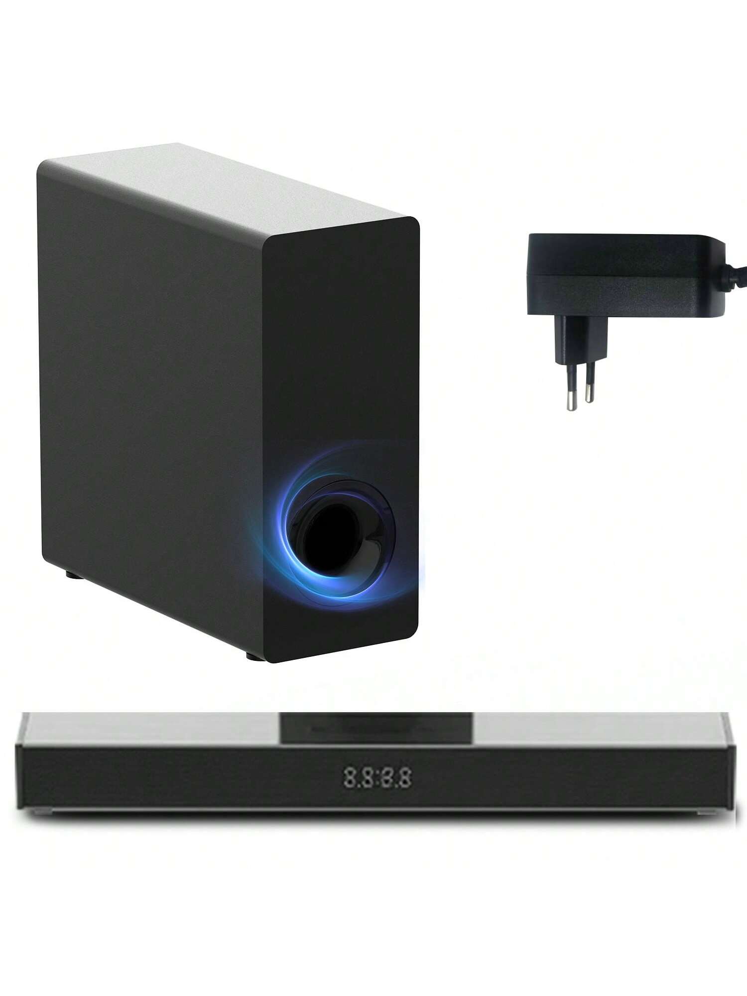 Barras de som para TV com subwoofer, som envolvente de home theater com graves profundos, pequena soundbar, alto-falante