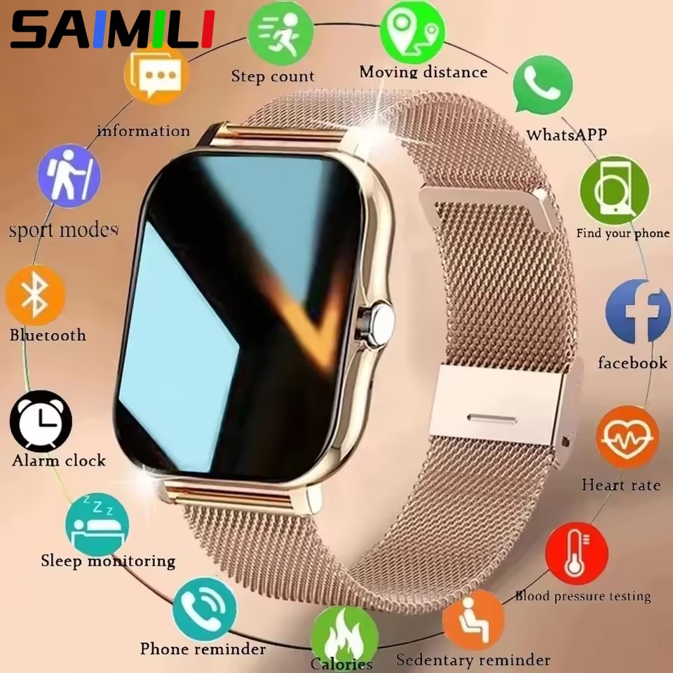 Novo Smartwatch Relógio Inteligente Android Ios Telefone 1.44 Polegada Tela Colorida Bluetooth Chamada Oxigênio No Sangu