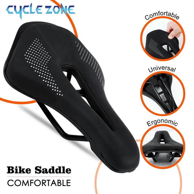 Selim de Bicicleta Confortável, Ergonômico, Respirável, Assento Vazado Universal para MTB, Estrada, Selim Macio para