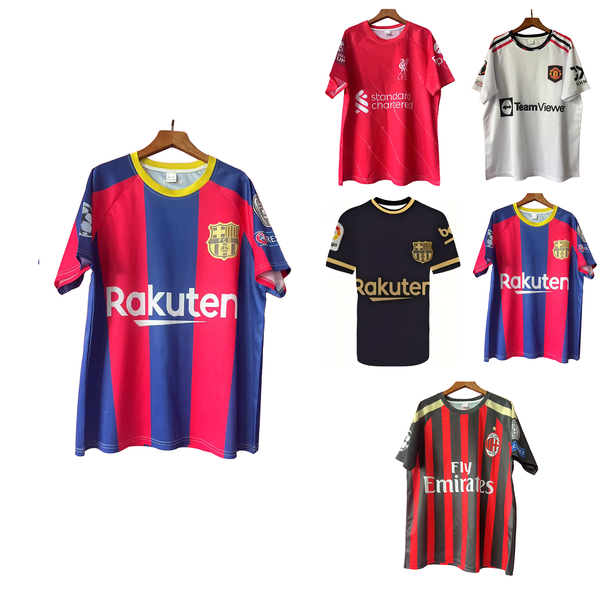  Coleção de Camisas de Futebol Masculino, Mangas Curtas