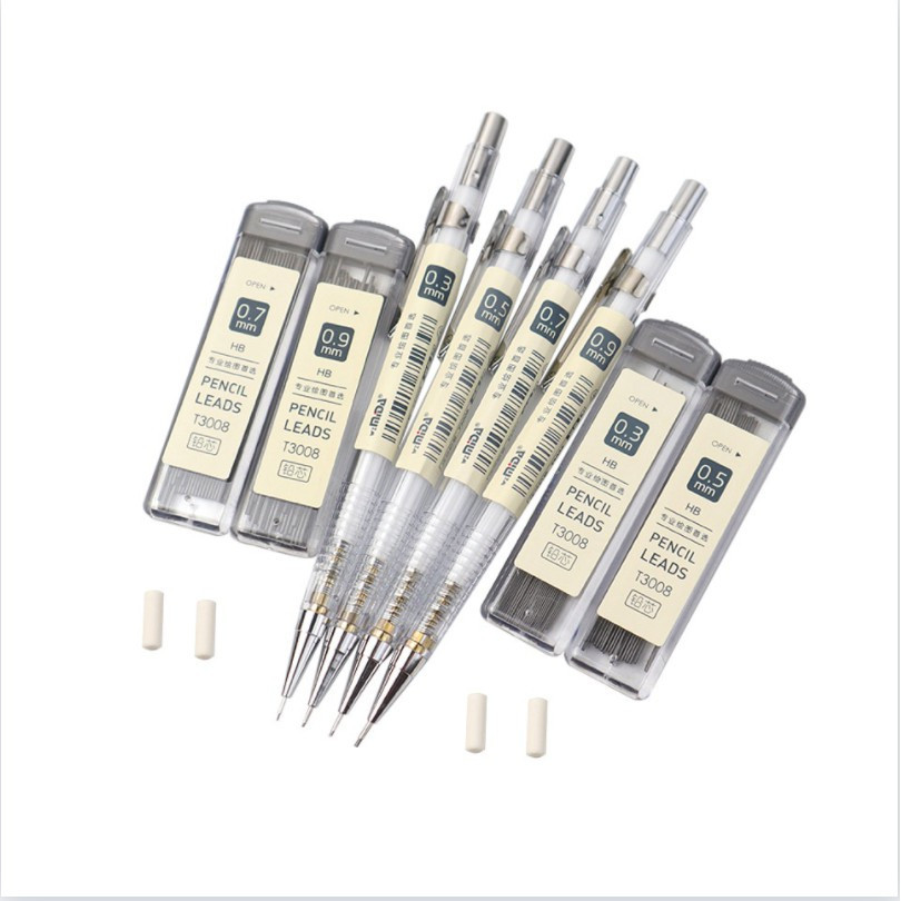 Conjunto De Lápis Mecânico Com Caneta De Marcação 0.3/0.5/0.7/0.9mm Recarga De Chumbo HB Para Desenho E Uso Em Escritóri