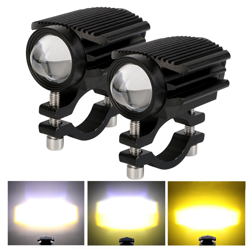 Farol Estroboscópico De Lente De Cor Dupla Com Holofote LED S1 Ultra Brilhante Para Bicicleta Elétrica
