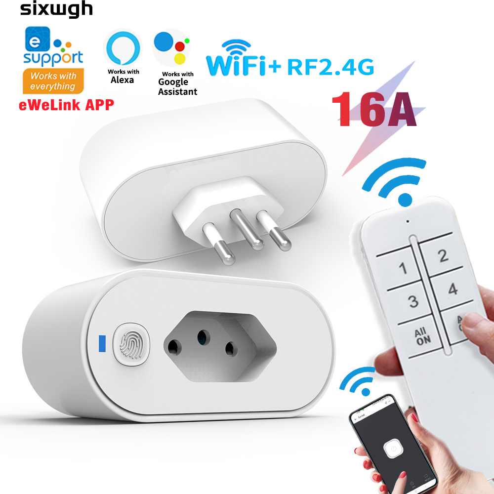 EWeLink WiFi Smart Socket Interruptor Controlador Sem Fio Para Alexa Google