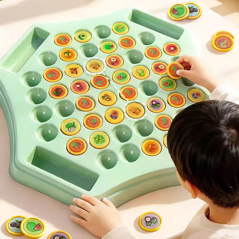Xadrez de Memória de Batalha Interativo Pais-Filhos: Jogo de Tabuleiro de Memória de Treinamento de Foco Infantil com