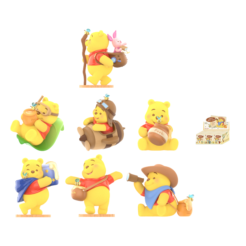 TOPTOY Disney Winnie the Pooh 100o Aniversário Busca de Mel Caixa Surpresa, Figura colecionável de Leitão em PVC/ABS,