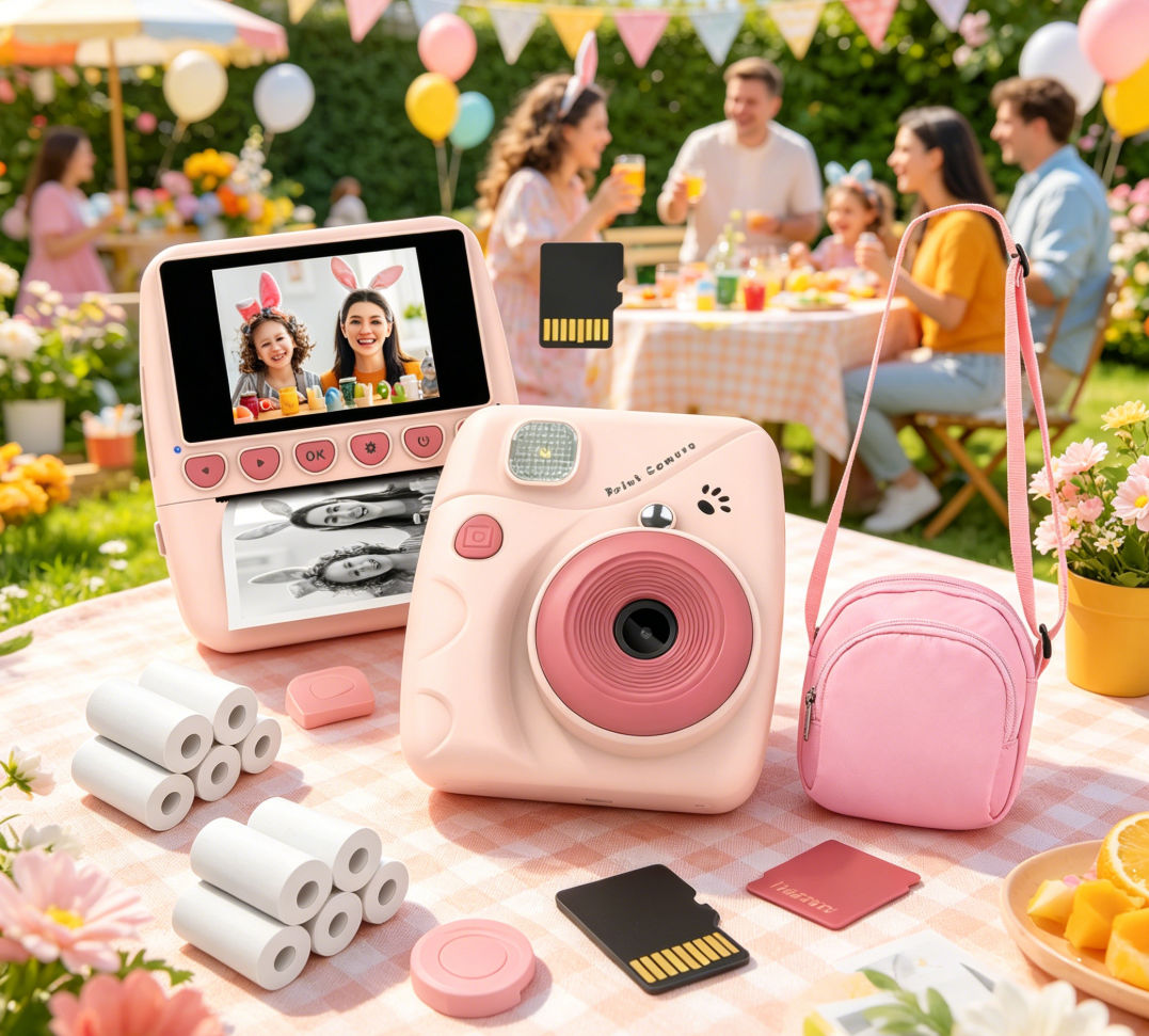 Para Crianças Câmera Impressão Instantânea 1080P Digital Foto Papel Carry Bag Presente De Natal