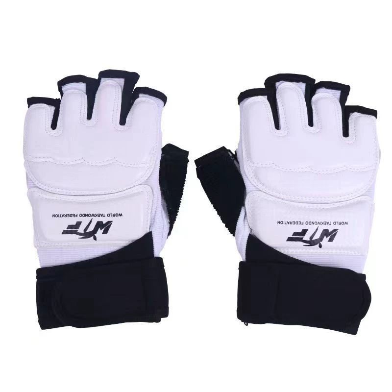 Protetores De Mão De Taekwondo Luvas De Meio Dedo Espessadas , Equipamento De Artes Marciais MMA Sparring De Boxe