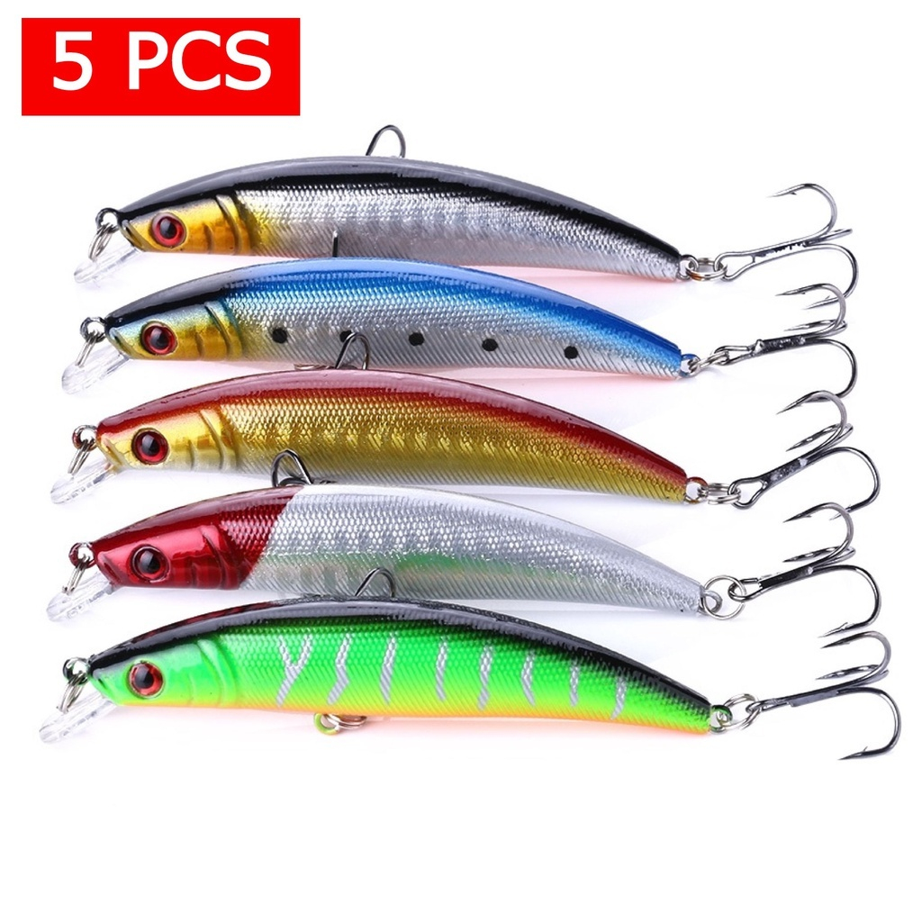 Isca Suspensão Mino Hover Ultra Longa Distância Sistema Dead Fly 5PCs Topmouth Culter Weever Isca para Robalo 5pcs