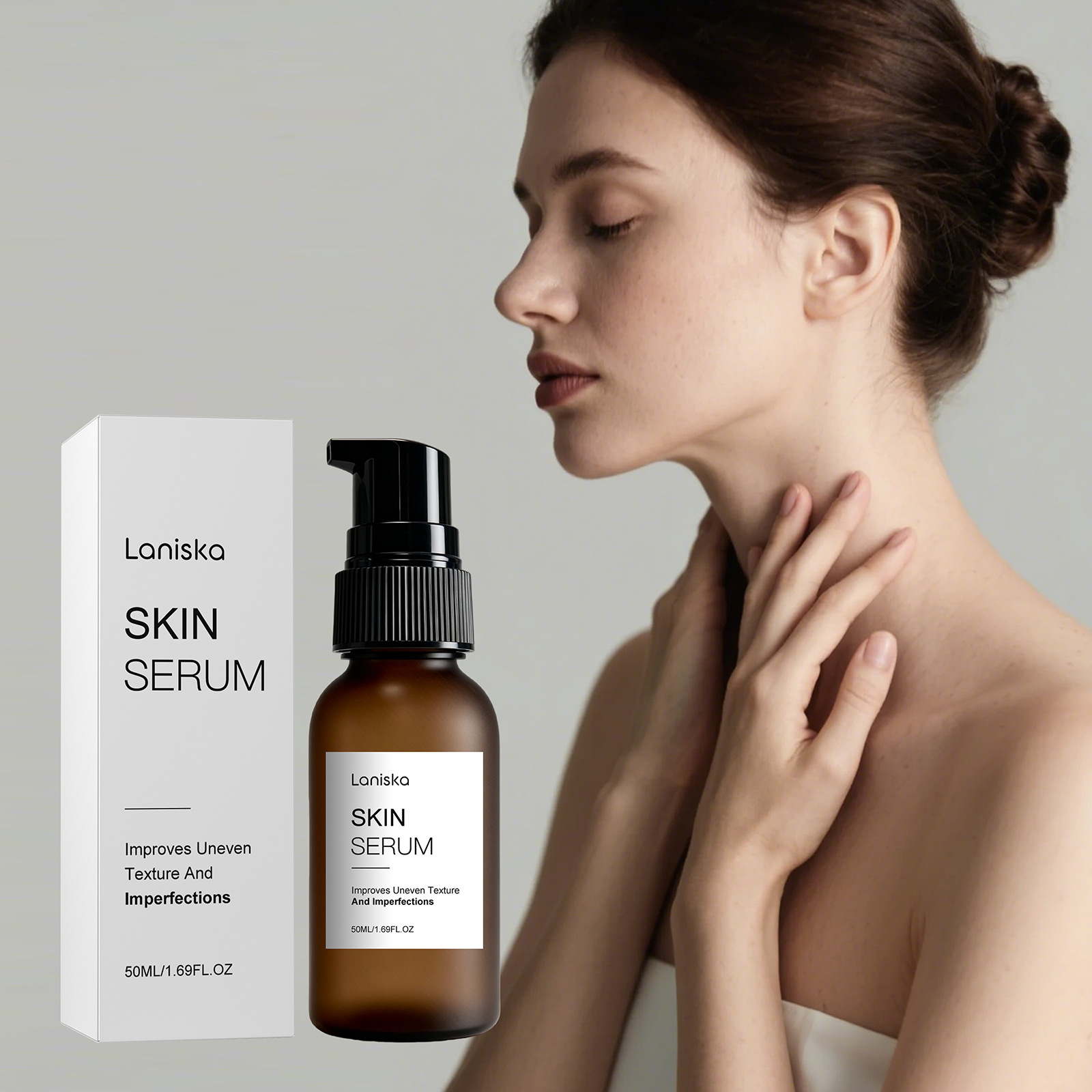 Sérum Facial com Vitamina C e Alantoína, Hidratação Diária Clareadora, Essência Leve e Hidratante - 50 ml