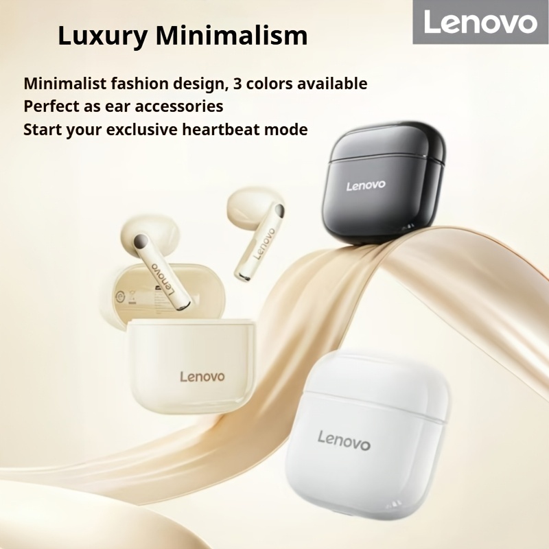 Fones de ouvido sem fio Lenovo Bluetooth 5.4, bateria de 24h, cancelamento de ruído e baixo atraso para jogos