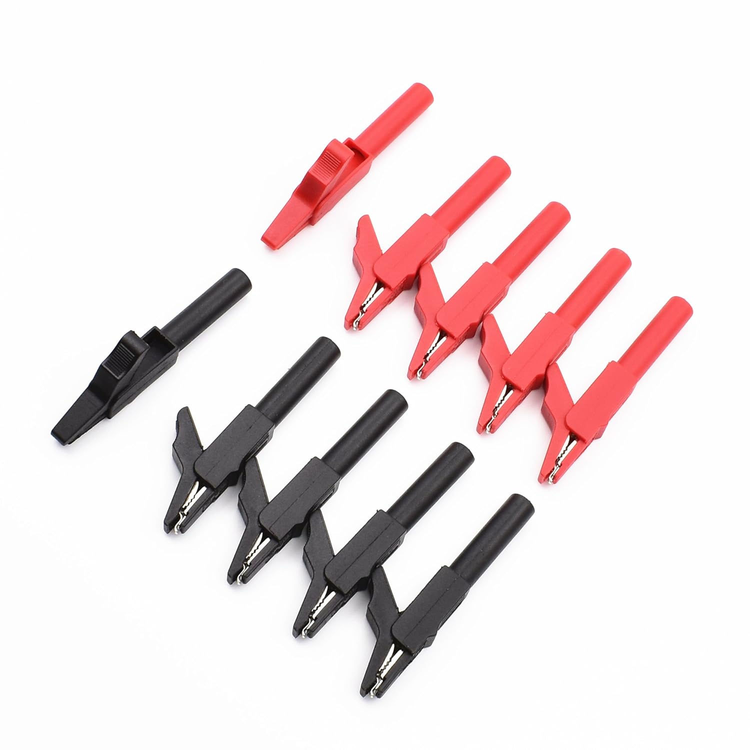 【HOT6】Multimetro Clips Jacaré 20 Unidades Clipes de Crocodilo Isolados com Tomada Fêmea de Banana de 4mm 300V 15A