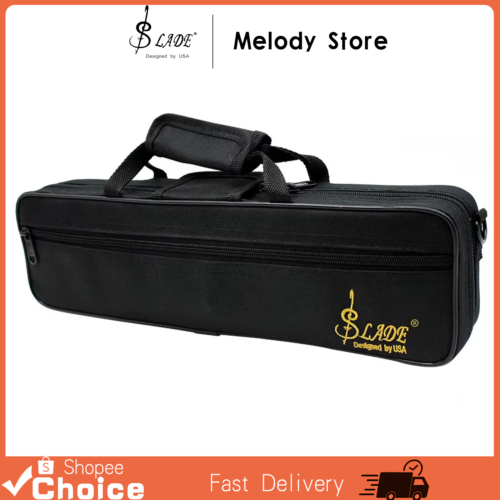 Bolsa de Armazenamento de Instrumentos SLADE Flauta 16 Furos, Tecido Oxford à Prova D'água, Bolsa Diagonal Portátil,