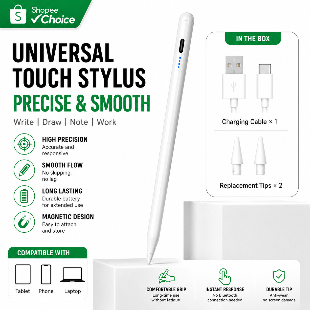 Caneta Stylus Universal Para iOS Android Windows Tablet Phone Multicolor 2026 Lápis De Tela De Toque Capacitivo Pintura