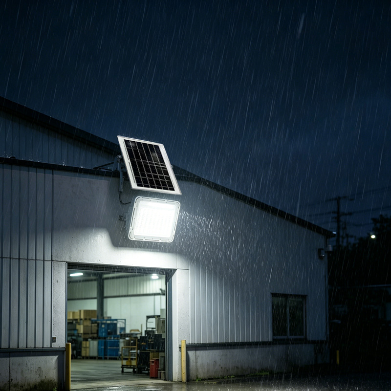 Holofote Solar À Prova D'água IP67 , Lâmpada De Rua De Segurança Do Crepúsculo Ao Amanhecer Com Controle Remoto , Bateri