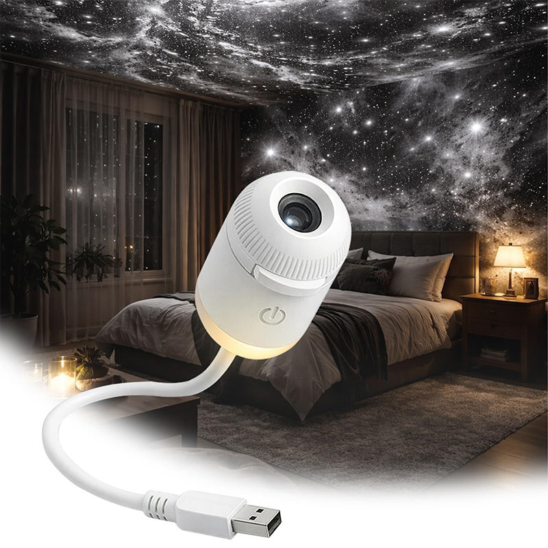 Salange Mini Projetor Galaxy de Estrelas, luz noturna 2 em 1, luz ambiente para 