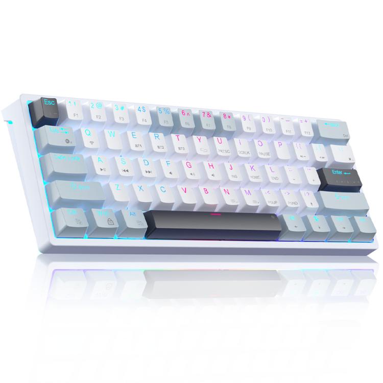 SOLAKAKA SK961 Teclado Mecânico Wireless Tri-Modo RGB 61 Teclas Eixo Vermelho