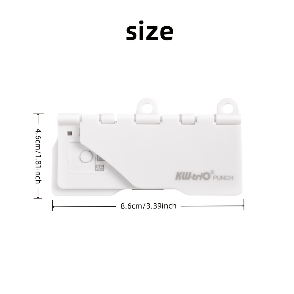 KW-triO 1 peça furador portátil de 5 furos, feito de aço e material ABS, adequado para organizadores de mesa. Ideal para · foto 2