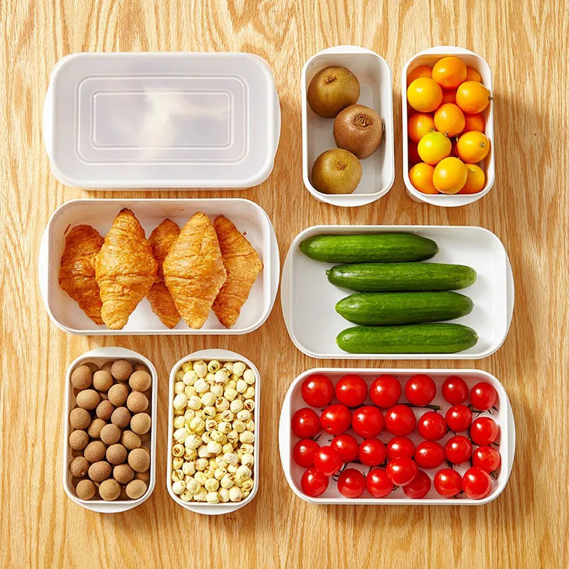 Recipientes Graduados de Medição para Alimentos, Seguros para Micro-ondas e Geladeira, Organizador de Vegetais, Frutas e