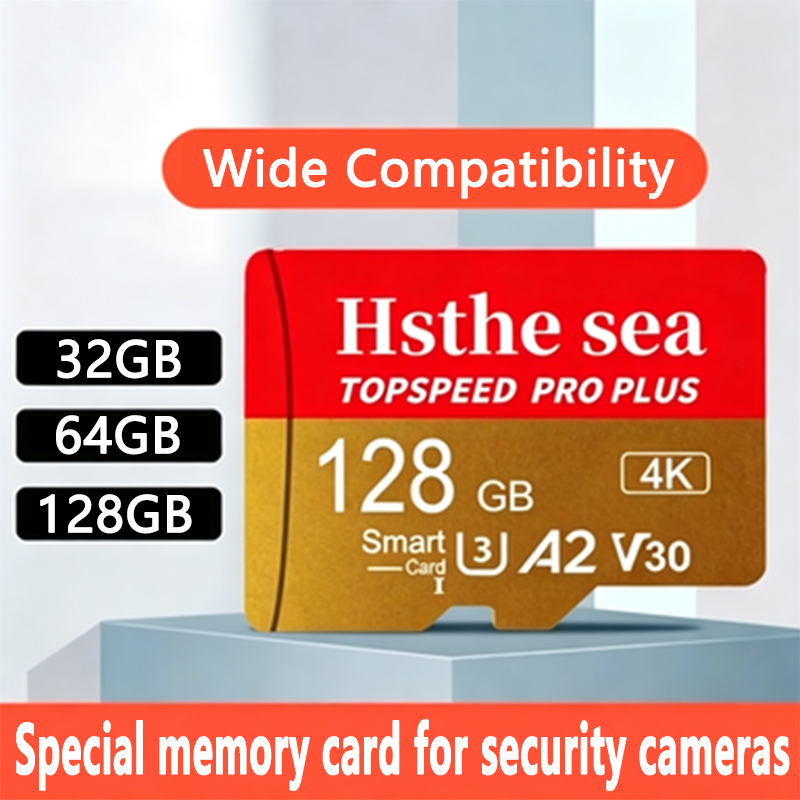 Cartão de Memória TF/SD de Alta Velocidade Classe 10 32GB 64GB 128GB Cartão de Armazenamento Durável para Celular, Dash