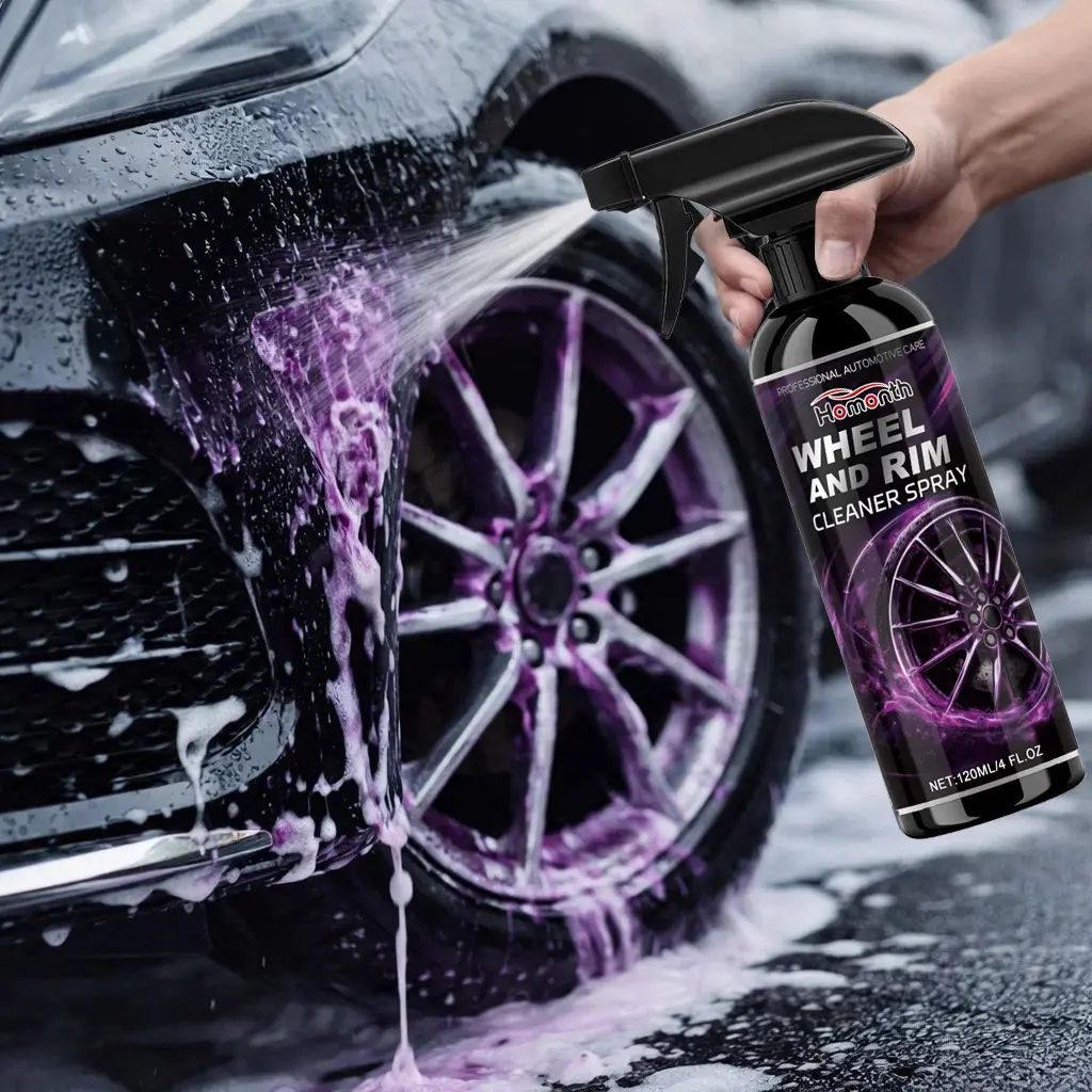 Spray Limpador Profissional de Rodas 120ml – Elimina Ferrugem & Restaura Cor | Seguro para Metais, Éter de