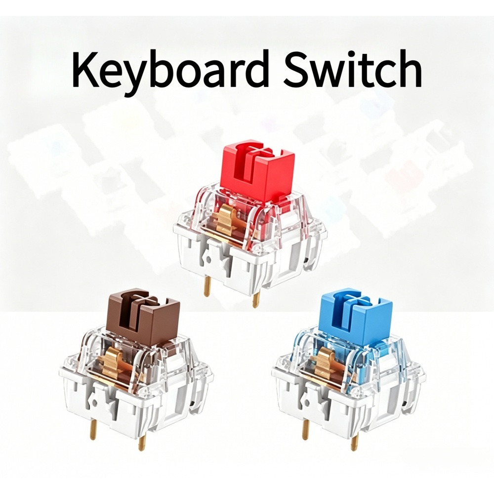 Interruptor De Teclado Mecânico 104 Unidades Clicker Tátil De 3 Pinos Interruptores De Substituição De Chave Trocável A