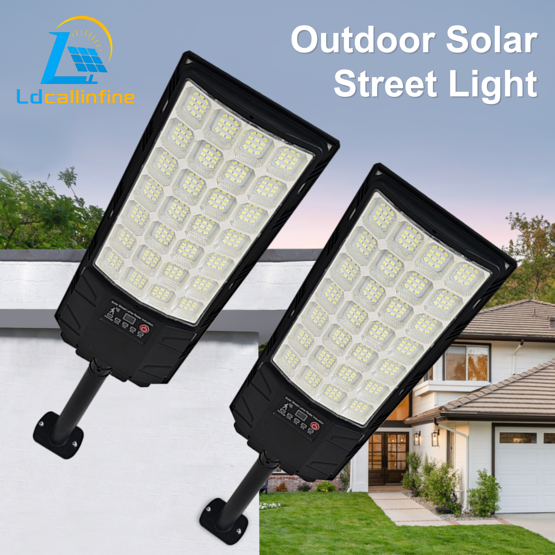Ldcallinfine luminária solar para iluminação LED de alta potência com sensor de presença