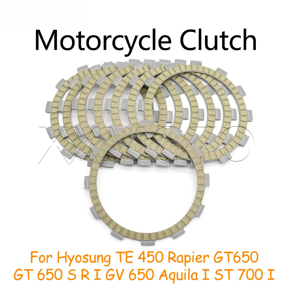 Kit de Disco de Fricção de Embreagem de Motocicleta para Hyosung TE 450 Rapier GT650 GT 650 S R I GV650 GV 650 Aquila I
