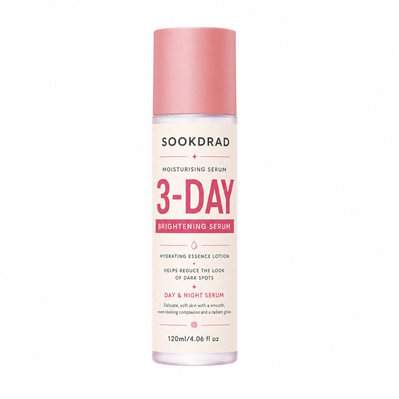 Soro Hidratante Clareador 3 Dias Prático Presente de Cuidado Diário para a Pele 120ml
