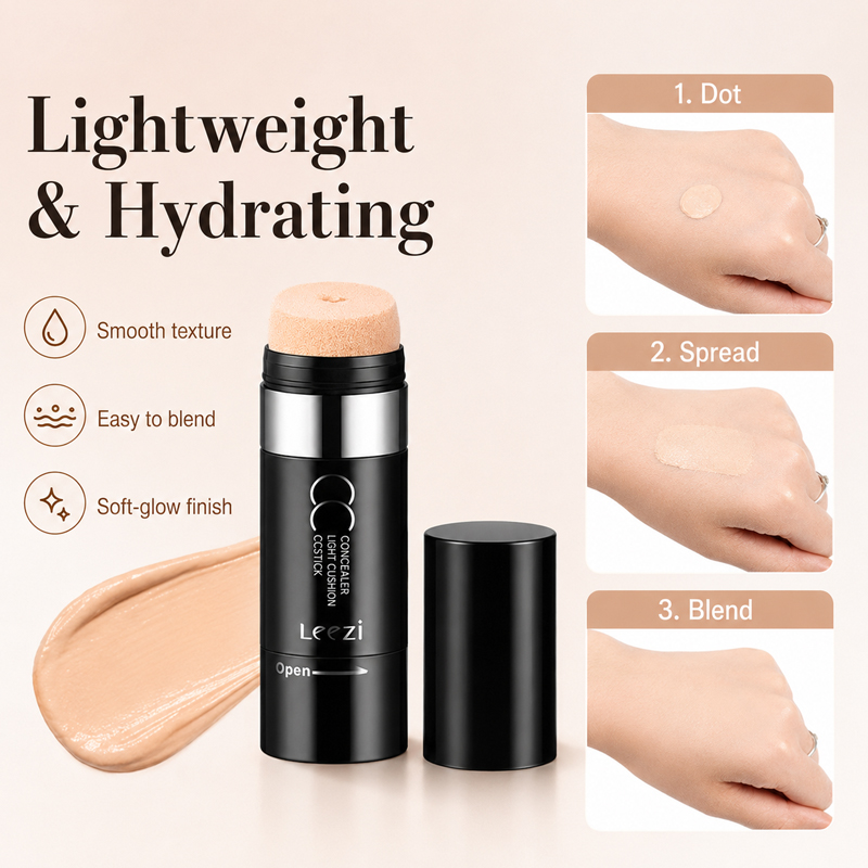 Liz Light Concealer CC Stick Hidratante e Clareador de Tom de Pele Base de Maquiagem Lazy Cushion CC Cream