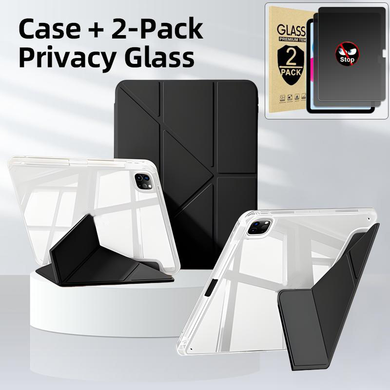 Capa Protetora para iPad + 2 Protetores de Tela de Privacidade para iPad 10a/9a Geração 10,9/10,2, iPad Air 4/5 10,9,