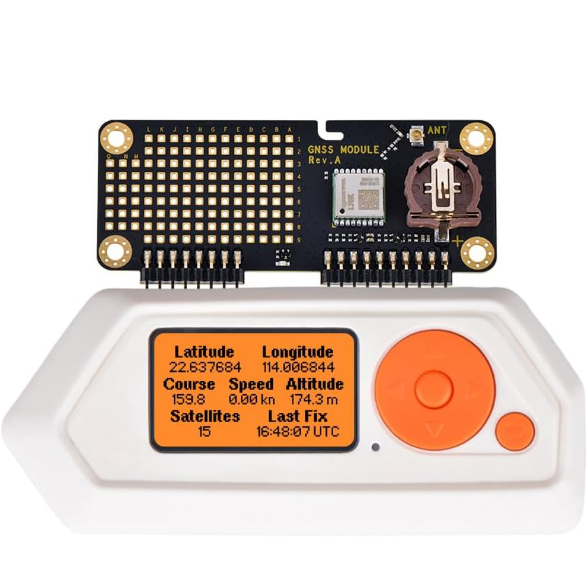 Módulo receptor GNSS para Flipper Zero, suporta sistemas GPS, BeiDou (BDS), GLONASS e QZSS, com antena GNSS ativa
