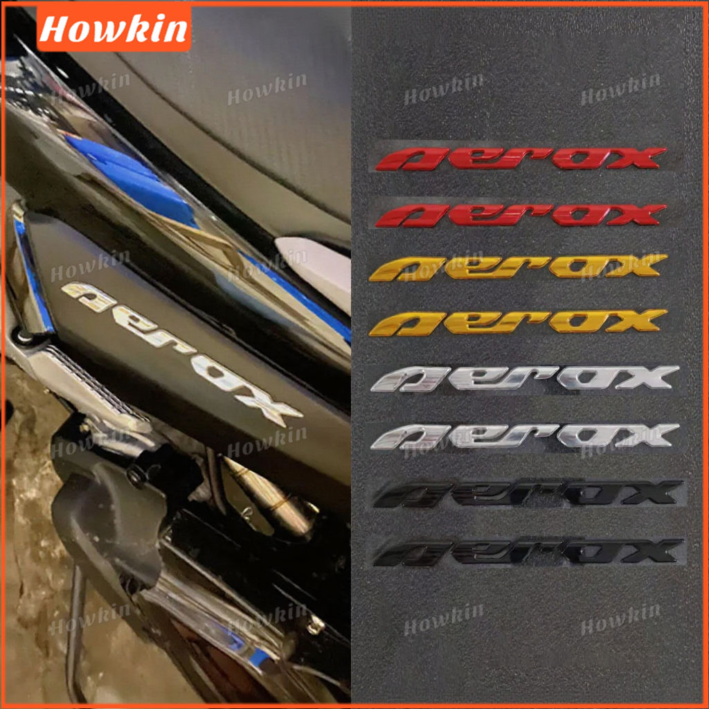 2 peças emblema de logo aerox para moto Yamaha 155 V1/V2, relevo 3D