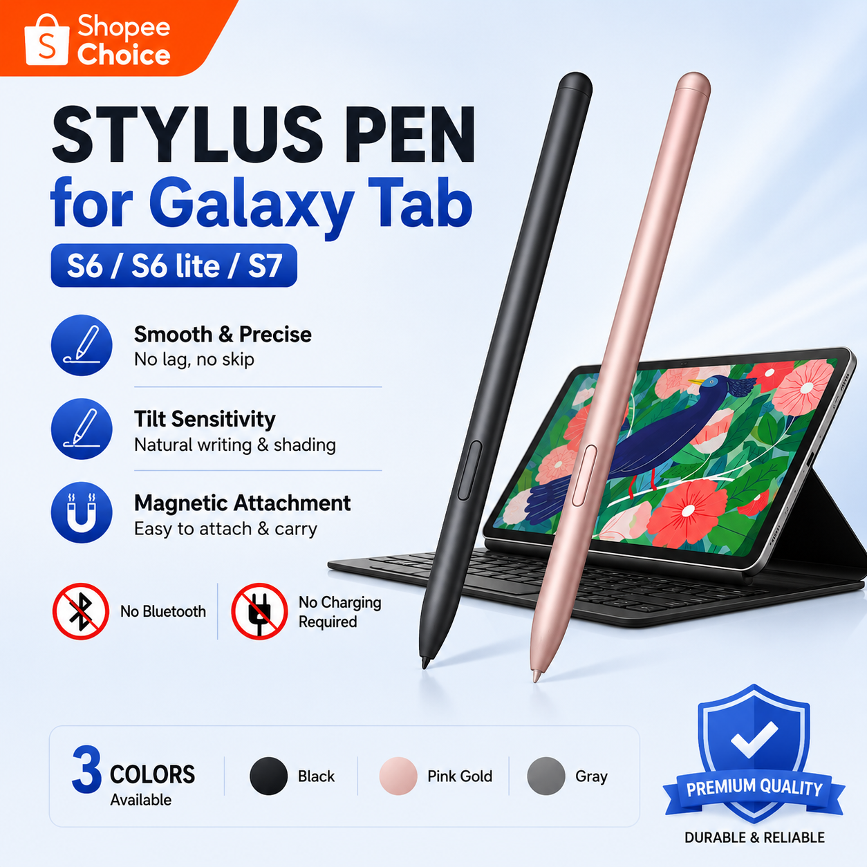 Caneta S para Samsung Galaxy Tablet S8 S7 FE S6 Lite S7+ S8+ S9 S9FE S10plus Caneta Stylus para Tablet com Sensibilidade