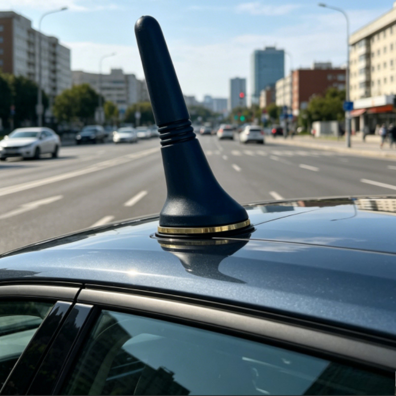 Antena De Teto De Carro Preta Universal De 6.5 Cm FM AM DAB Radio Booster
