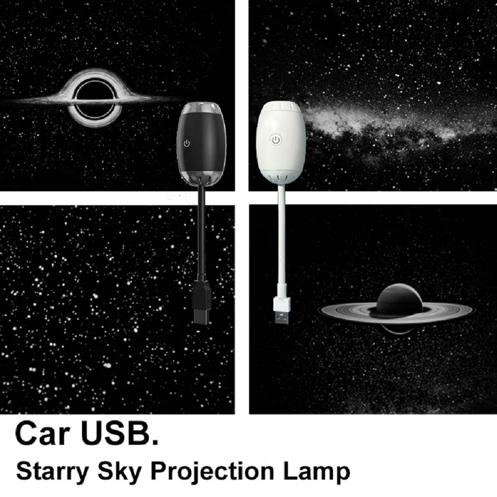 Luz de Teto Estelar para Carro, Projetor de Atmosfera Estelar LED USB, Decoração Noturna para Festa