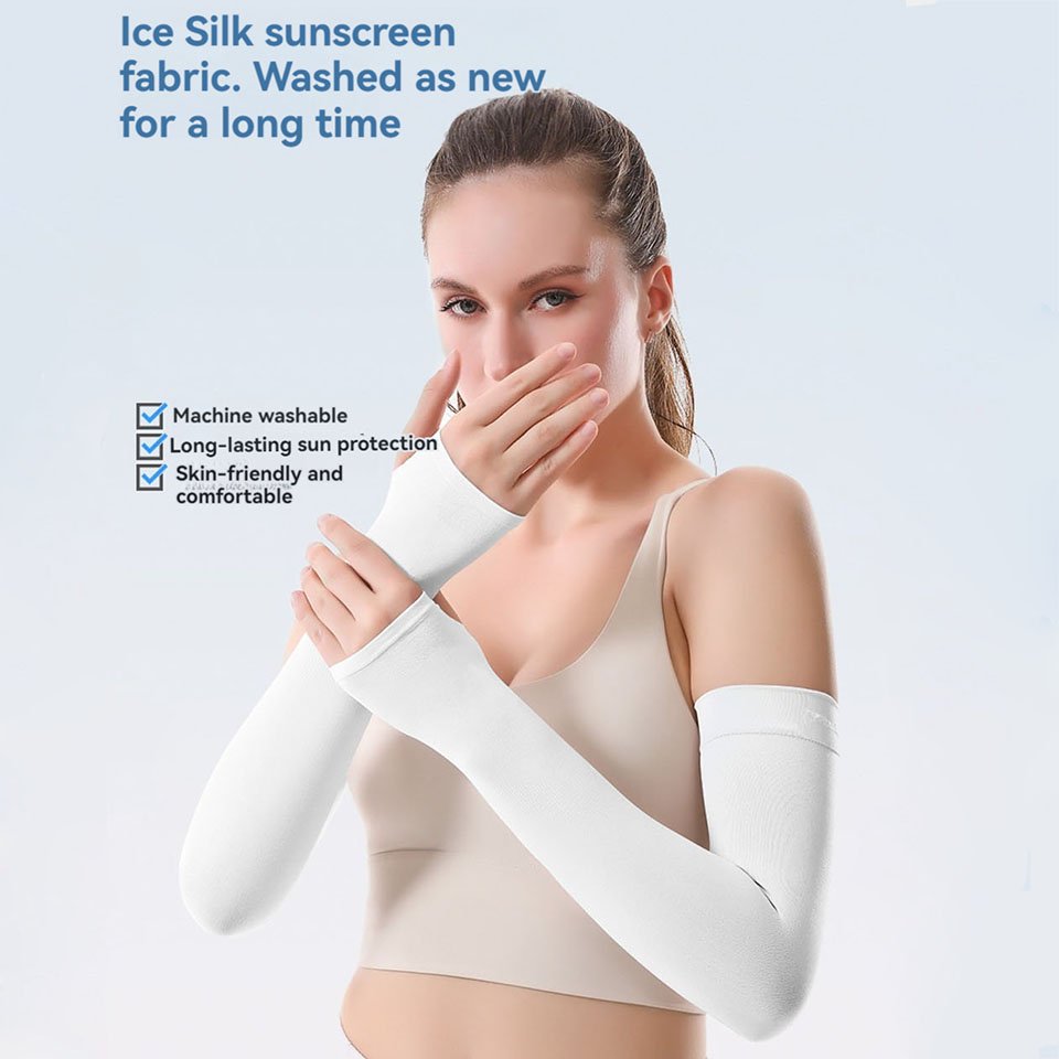Aolikes, 1 Par De Mangas De Braço Para Homens E Mulheres Com Furo Polegar, Upf50 + Proteção Solar Uv, Compressão De R · foto 2