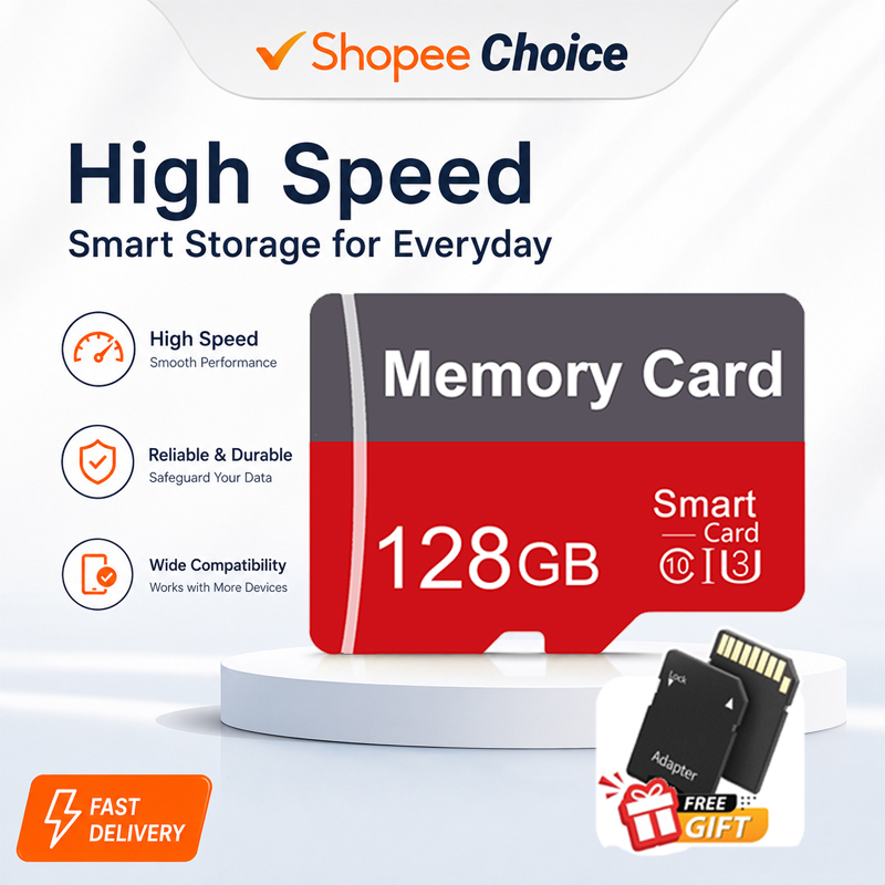 Cartão de memória micro SD/TF específico para câmeras, pendrive USB 3.0 de alta velocidade 128GB 64GB 32GB 16GB à prova