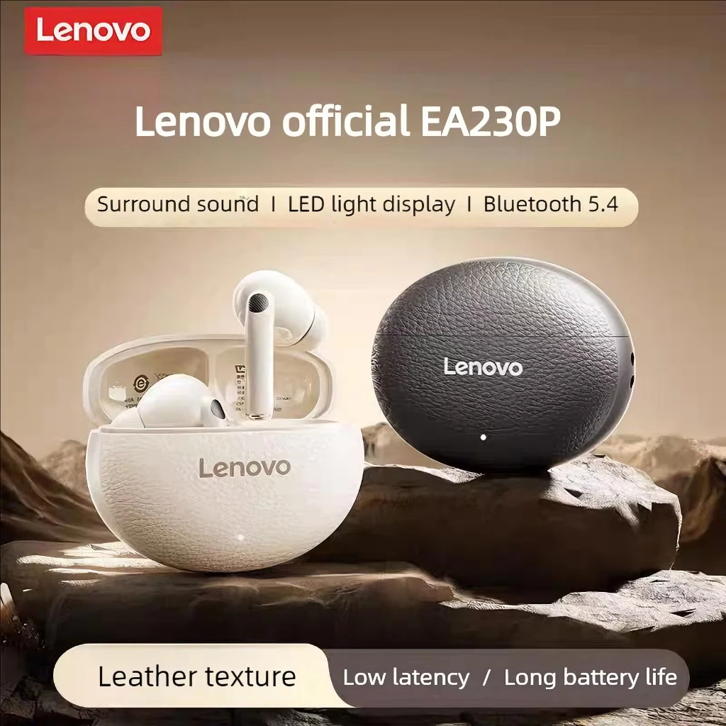 Fones de Ouvido Bluetooth Lenovo EA230P, Verdadeiros Sem Fio, Bluetooth 5.4, Cancelamento de Ruído AI ANC, Bateria 24H,