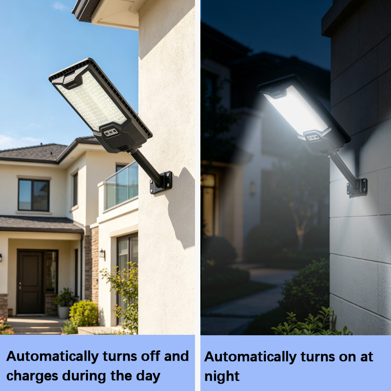 Nova Luz Solar LED: Luminária externa inteligente para jardim e rua com sensor de movimento radar 200 W para uso