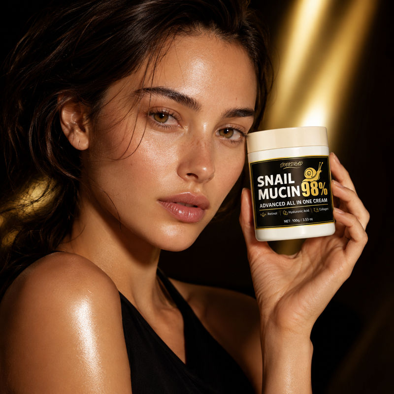 Creme Hidratante Pós-Limpeza Tudo-em-Um Mucina de Caracol 98% com Colágeno 100g Cuidados Após a Limpeza