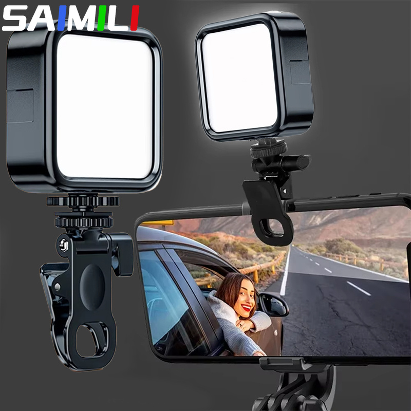 Mini luz de LED recarregável para acampamento, com design de presilha, luz de preenchimento potente para aventuras ao ar